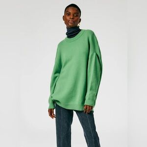 Airy Extrafine Wool Circular Origami Pullover, S/M